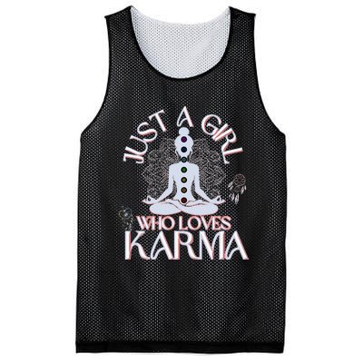 Just A Girl Who Loves Karma Peace Divine Feminine Novelties Mesh Reversible Basketball Jersey Tank