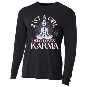 Just A Girl Who Loves Karma Peace Divine Feminine Novelties Cooling Performance Long Sleeve Crew