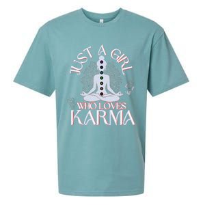 Just A Girl Who Loves Karma Peace Divine Feminine Novelties Sueded Cloud Jersey T-Shirt