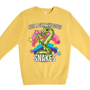 Just A Girl Who Loves Snakes Snake Premium Crewneck Sweatshirt