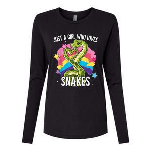 Just A Girl Who Loves Snakes Snake Womens Cotton Relaxed Long Sleeve T-Shirt