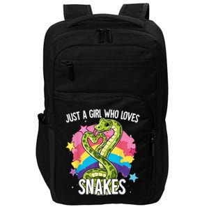 Just A Girl Who Loves Snakes Snake Impact Tech Backpack