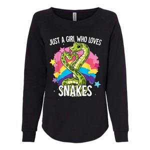 Just A Girl Who Loves Snakes Snake Womens California Wash Sweatshirt