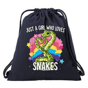 Just A Girl Who Loves Snakes Snake Drawstring Bag