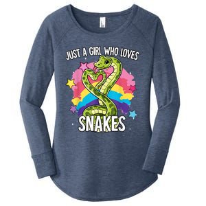 Just A Girl Who Loves Snakes Snake Women's Perfect Tri Tunic Long Sleeve Shirt