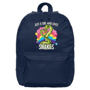 Just A Girl Who Loves Snakes Snake 16 in Basic Backpack