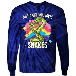 Just A Girl Who Loves Snakes Snake Tie-Dye Long Sleeve Shirt