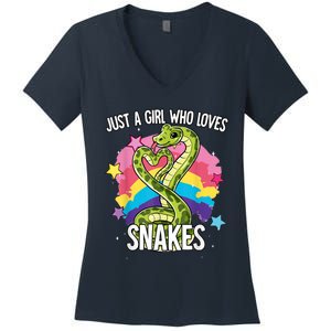 Just A Girl Who Loves Snakes Snake Women's V-Neck T-Shirt