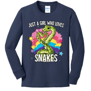 Just A Girl Who Loves Snakes Snake Kids Long Sleeve Shirt