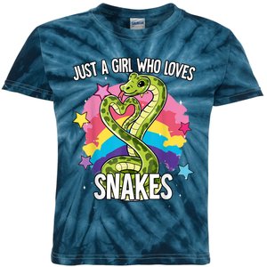 Just A Girl Who Loves Snakes Snake Kids Tie-Dye T-Shirt