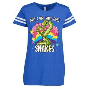 Just A Girl Who Loves Snakes Snake Enza Ladies Jersey Football T-Shirt