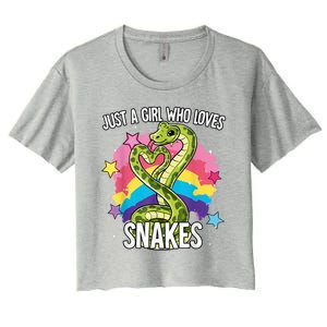 Just A Girl Who Loves Snakes Snake Women's Crop Top Tee