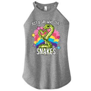 Just A Girl Who Loves Snakes Snake Women's Perfect Tri Rocker Tank