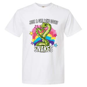 Just A Girl Who Loves Snakes Snake Garment-Dyed Heavyweight T-Shirt