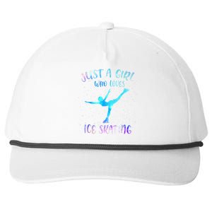 Just A Girl Who Loves Ice Skating Figure Skate Skater Snapback Five-Panel Rope Hat