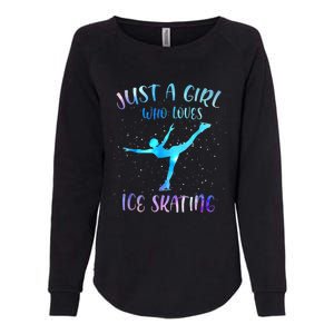 Just A Girl Who Loves Ice Skating Figure Skate Skater Womens California Wash Sweatshirt