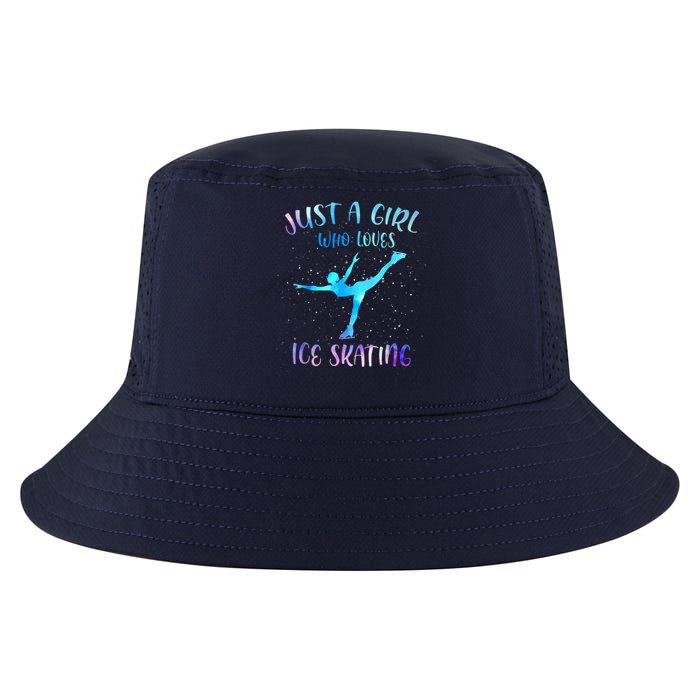 Just A Girl Who Loves Ice Skating Figure Skate Skater Cool Comfort Performance Bucket Hat