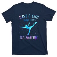 Just A Girl Who Loves Ice Skating Figure Skate Skater T-Shirt