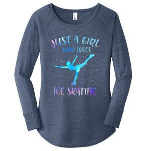 Just A Girl Who Loves Ice Skating Figure Skate Skater Women's Perfect Tri Tunic Long Sleeve Shirt