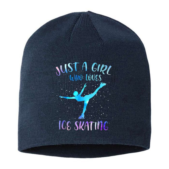 Just A Girl Who Loves Ice Skating Figure Skate Skater Sustainable Beanie