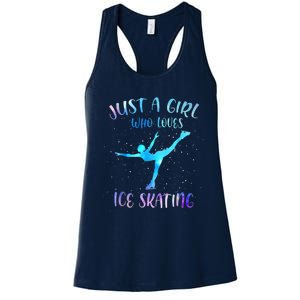 Just A Girl Who Loves Ice Skating Figure Skate Skater Women's Racerback Tank