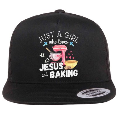 Just A Girl Who Loves Jesus And Baking Funny Christian Flatbill Hat