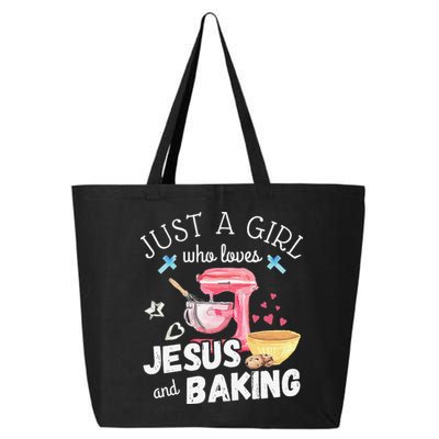 Just A Girl Who Loves Jesus And Baking Funny Christian 25L Jumbo Tote
