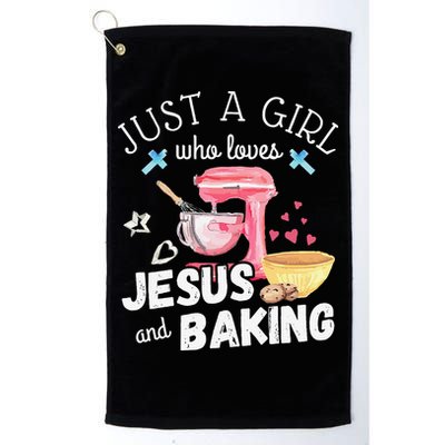 Just A Girl Who Loves Jesus And Baking Funny Christian Golf Towel