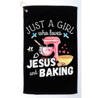 Just A Girl Who Loves Jesus And Baking Funny Christian Golf Towel