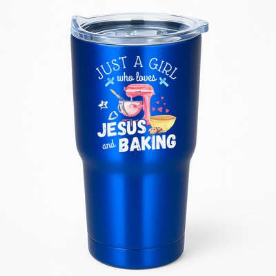 Just A Girl Who Loves Jesus And Baking Funny Christian Tumbler