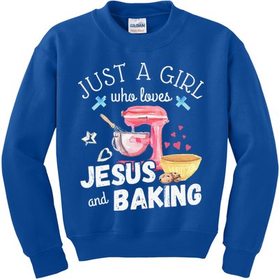Just A Girl Who Loves Jesus And Baking Funny Christian Kids Sweatshirt