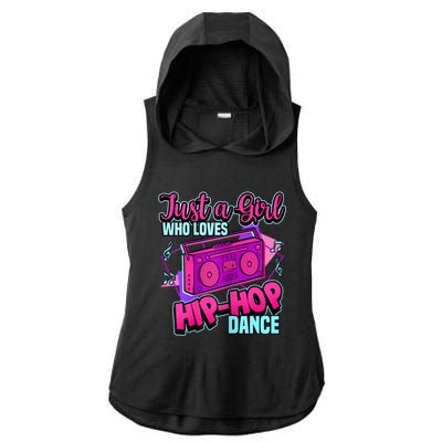 Just A Girl Who Loves Hiphop Dance Breakdance Dancing Ladies PosiCharge Tri-Blend Wicking Draft Hoodie Tank