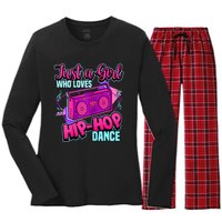 Just A Girl Who Loves Hiphop Dance Breakdance Dancing Women's Long Sleeve Flannel Pajama Set 