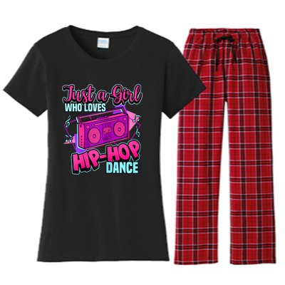 Just A Girl Who Loves Hiphop Dance Breakdance Dancing Women's Flannel Pajama Set