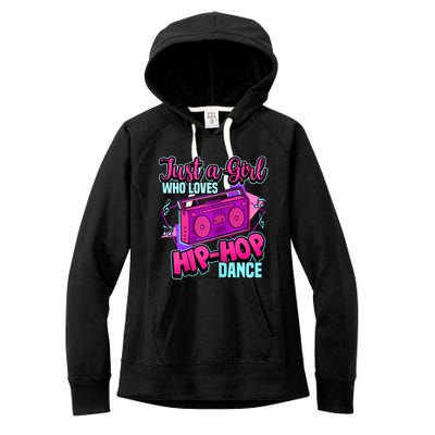 Just A Girl Who Loves Hiphop Dance Breakdance Dancing Women's Fleece Hoodie