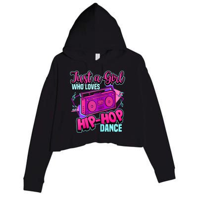 Just A Girl Who Loves Hiphop Dance Breakdance Dancing Crop Fleece Hoodie