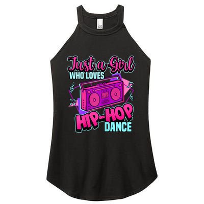 Just A Girl Who Loves Hiphop Dance Breakdance Dancing Women's Perfect Tri Rocker Tank