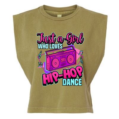 Just A Girl Who Loves Hiphop Dance Breakdance Dancing Garment-Dyed Women's Muscle Tee