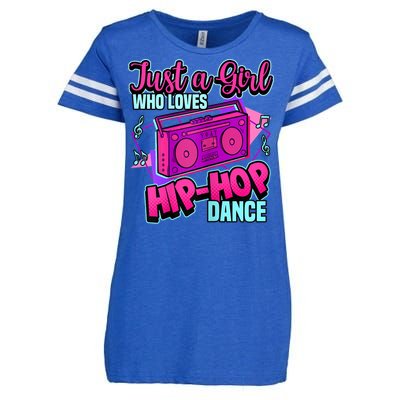 Just A Girl Who Loves Hiphop Dance Breakdance Dancing Enza Ladies Jersey Football T-Shirt