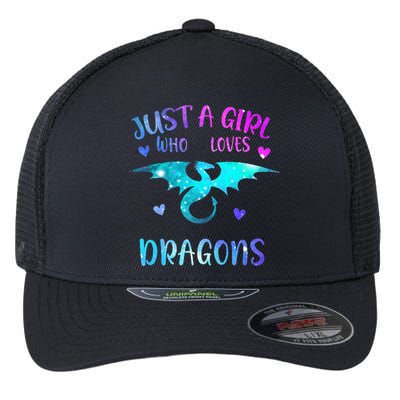 Just A Girl Who Loves Dragons  Flexfit Unipanel Trucker Cap