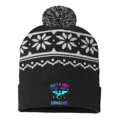 Just A Girl Who Loves Dragons  USA-Made Snowflake Beanie