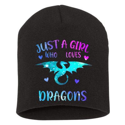 Just A Girl Who Loves Dragons  Short Acrylic Beanie