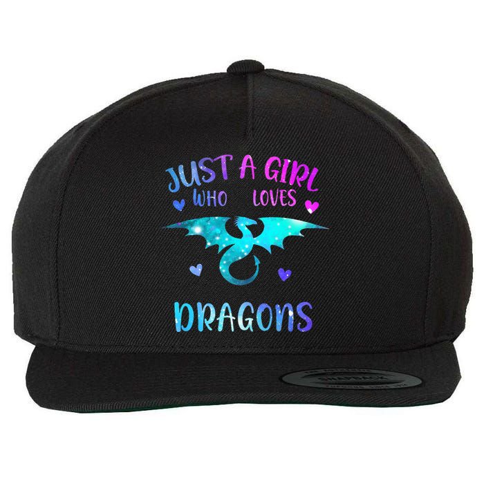 Just A Girl Who Loves Dragons  Wool Snapback Cap