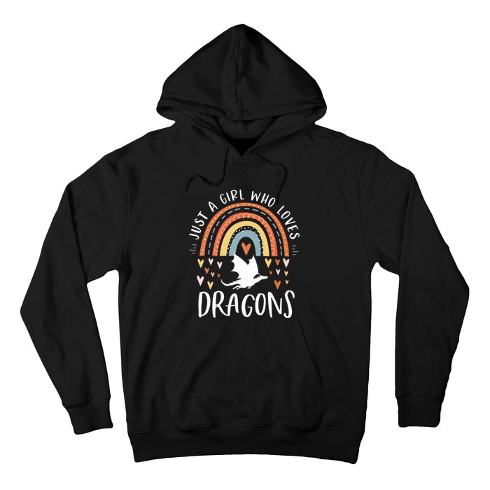 Just A Girl Who Loves Dragons Rainbow Gifts For Dragon Lover Hoodie