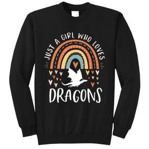 Just A Girl Who Loves Dragons Rainbow Gifts For Dragon Lover Sweatshirt