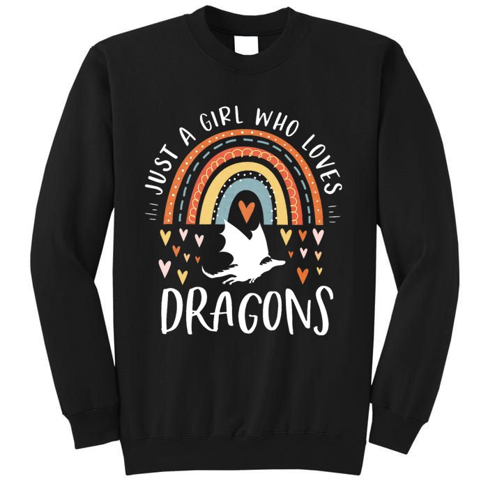 Just A Girl Who Loves Dragons Rainbow Gifts For Dragon Lover Sweatshirt