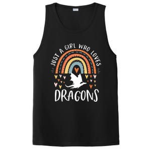 Just A Girl Who Loves Dragons Rainbow Gifts For Dragon Lover PosiCharge Competitor Tank