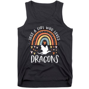 Just A Girl Who Loves Dragons Rainbow Gifts For Dragon Lover Tank Top