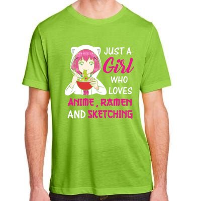 Just A Girl Who Loves Anime Ra And Sketching Teen Girl Adult ChromaSoft Performance T-Shirt