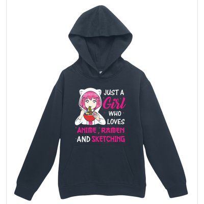 Just A Girl Who Loves Anime Ra And Sketching Teen Girl Urban Pullover Hoodie